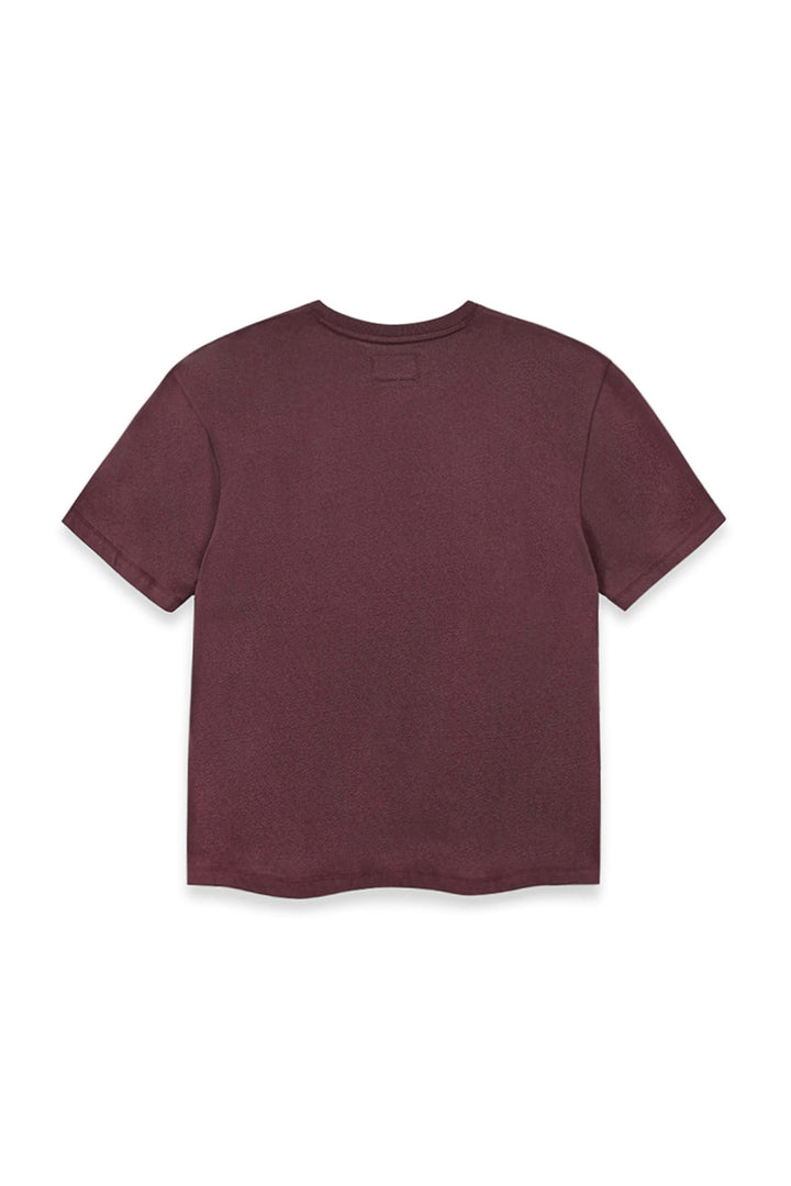 Matin Kim Vintage Logo Graphic Top — Burgundy