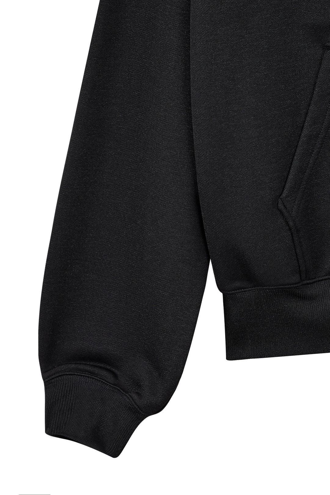 Matin Kim Back Logo Glitter Zip Hoodie — Black