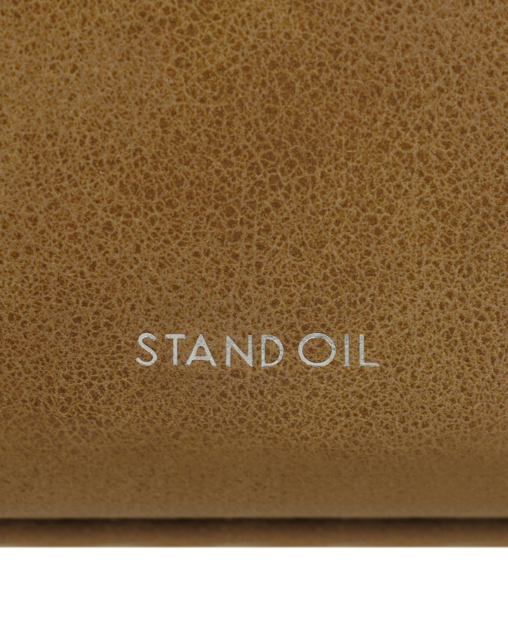 Stand Oil Tickle Bag — Glossy Half-Moon Crossbody — Camel