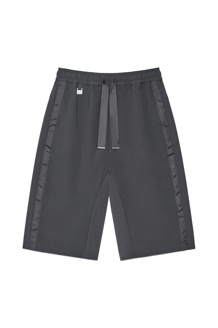 Matin Kim Side Taping Bermuda Shorts — Charcoal