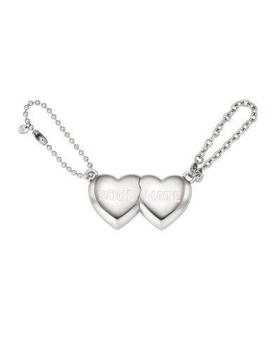 Stand Oil Bestie Keyring — Magnetic Heart Charm — Silver