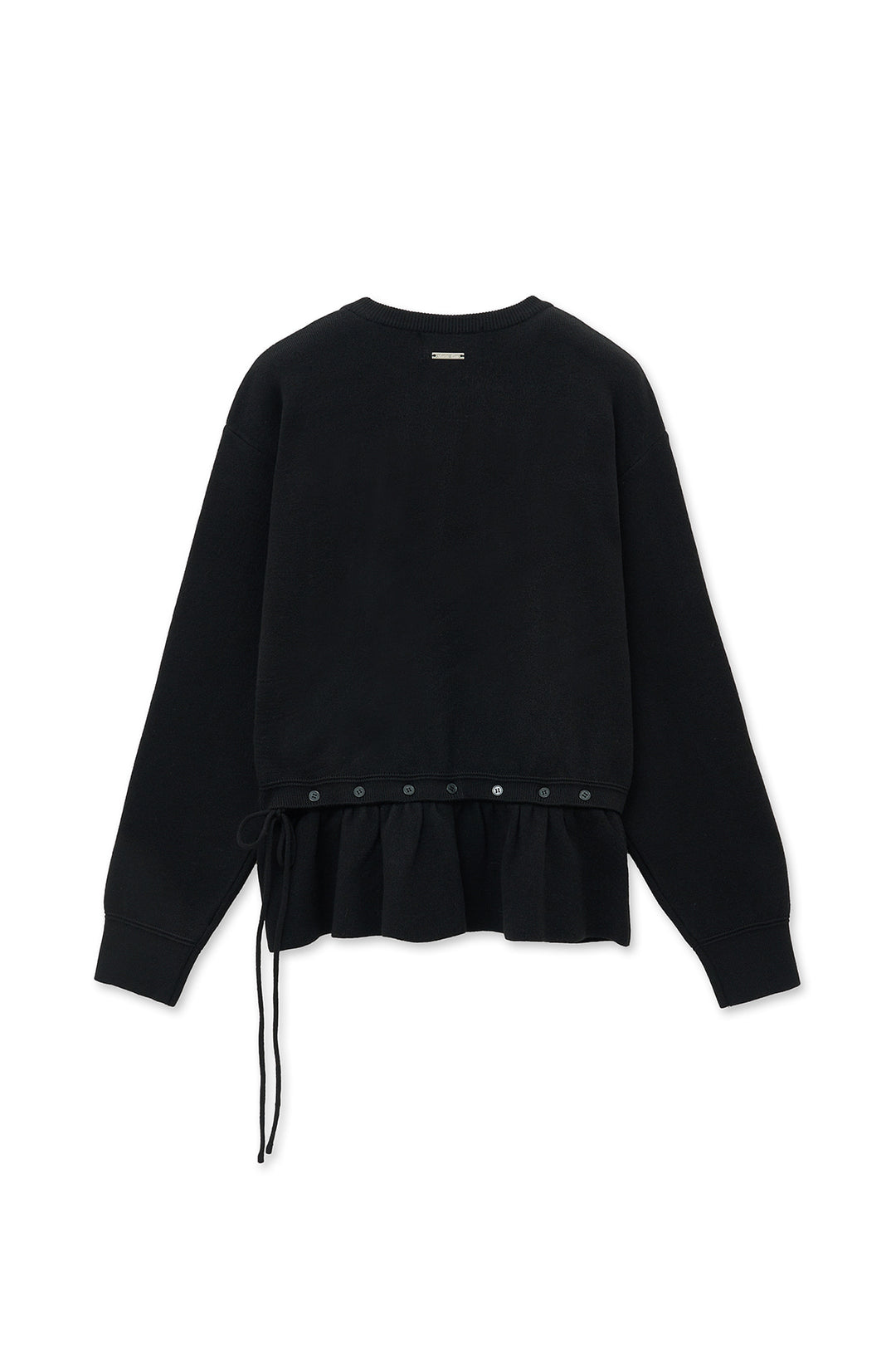 Matin Kim Detachable Skirt Knit Pullover — Black