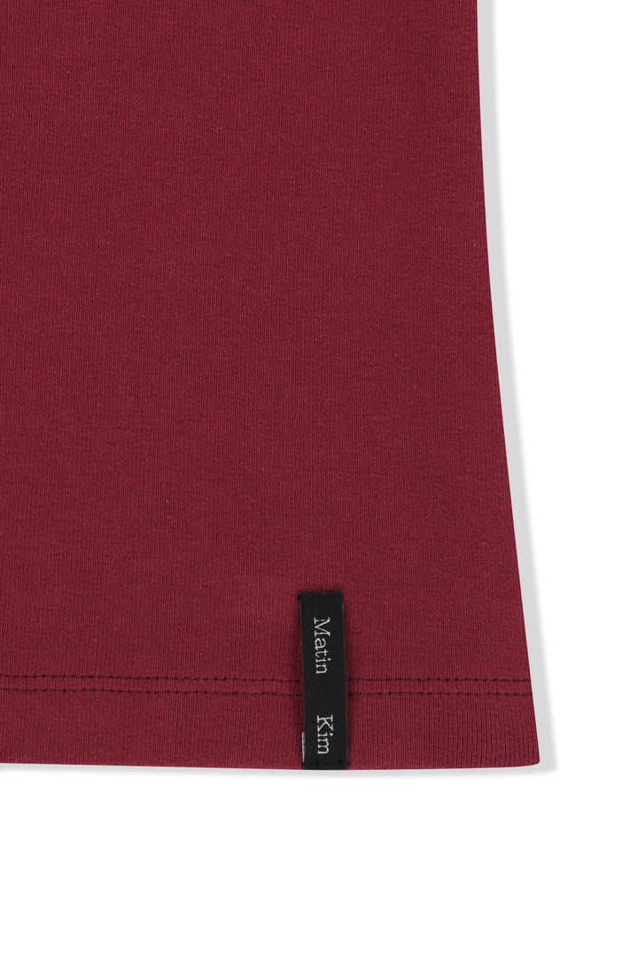 Matin Kim Label Detail Halter Tank — Wine