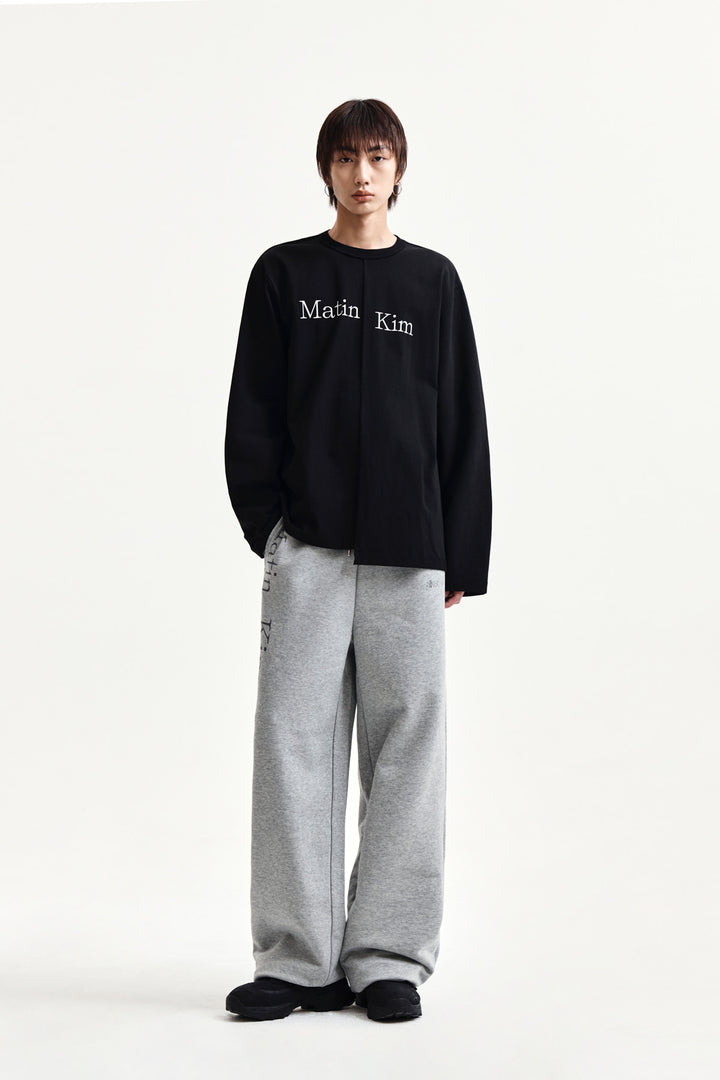 Matin Kim Asymmetric Logo Top — Black