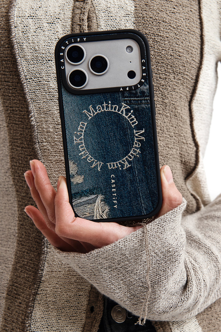Matin Kim x Casetify Denim Circle iPhone Case — Blue