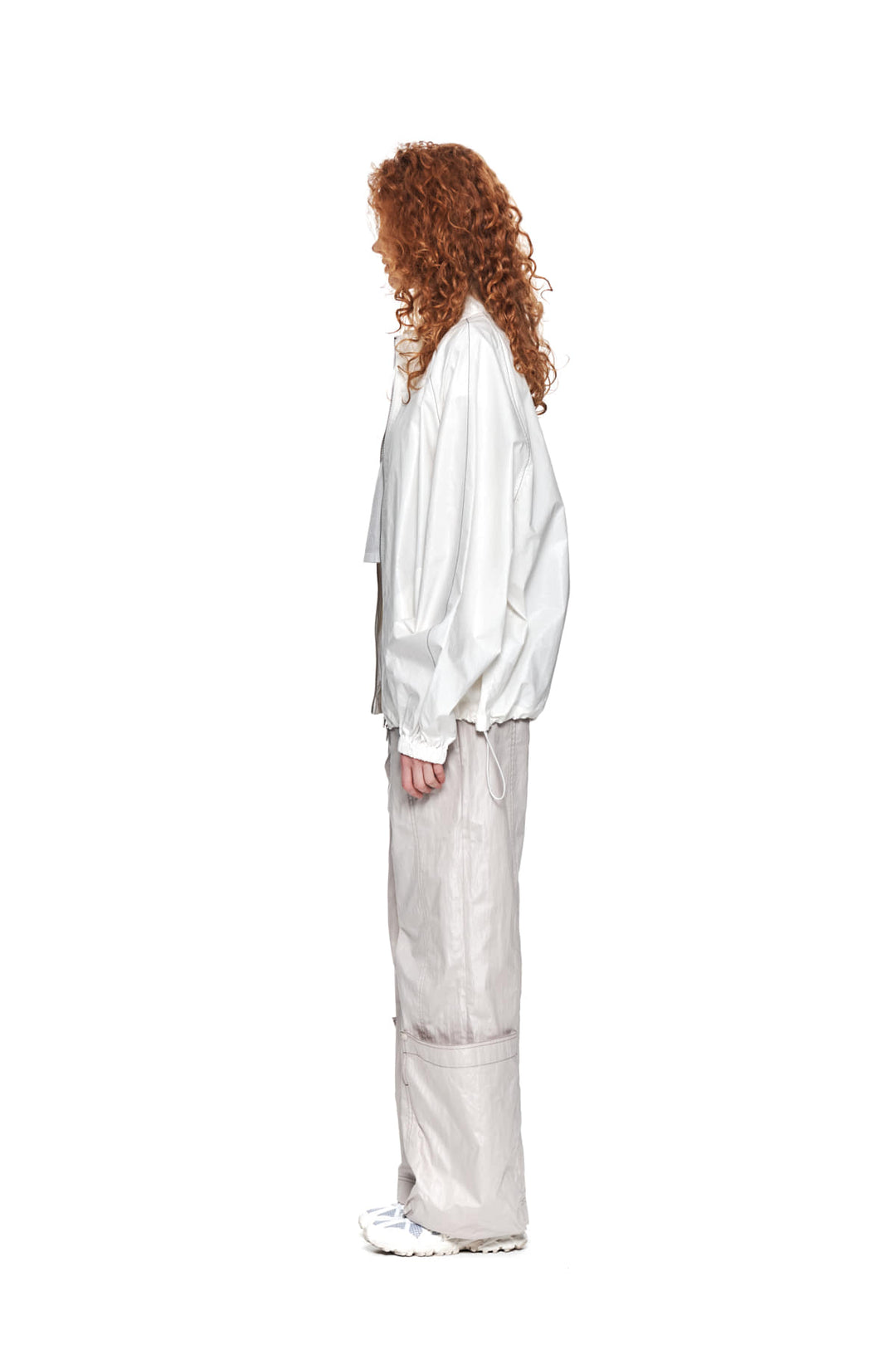 Matin Kim Logo Coating Jumper — Ivory