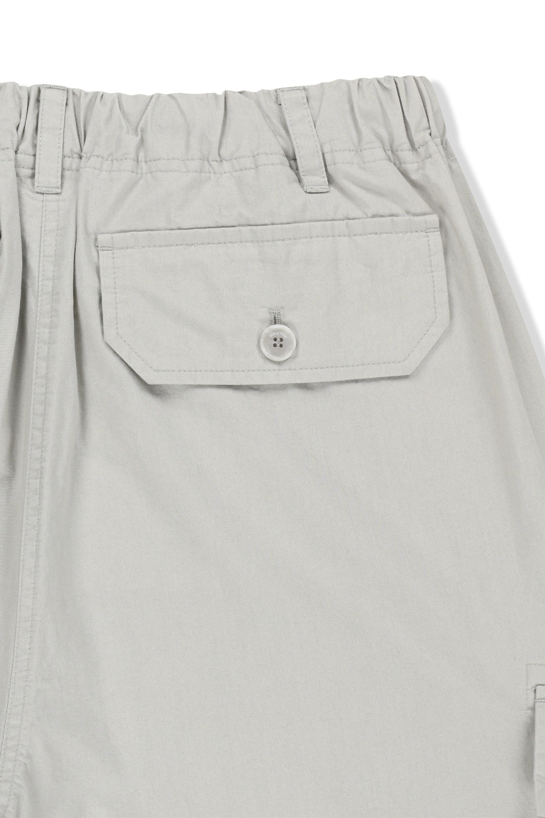 Matin Kim Washed Cotton Patch Pocket Bermudas — Light Grey