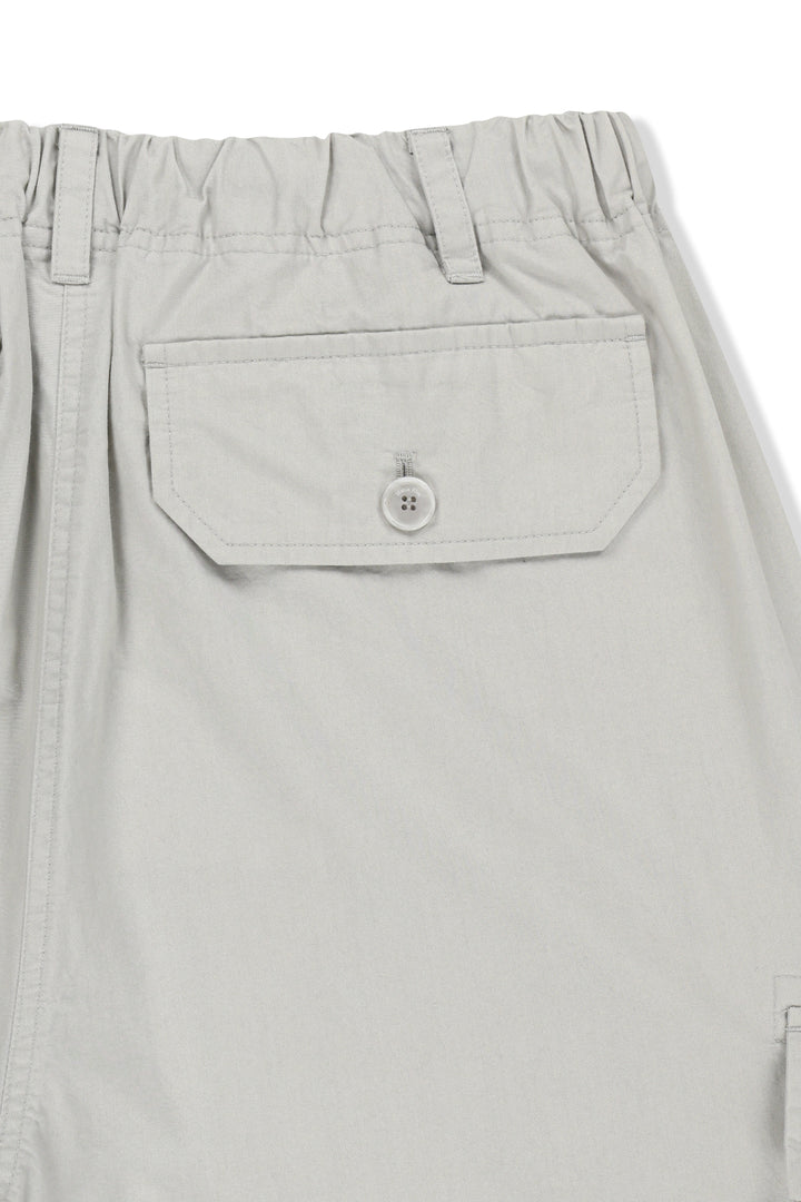 Matin Kim Washed Cotton Patch Pocket Bermudas — Light Grey