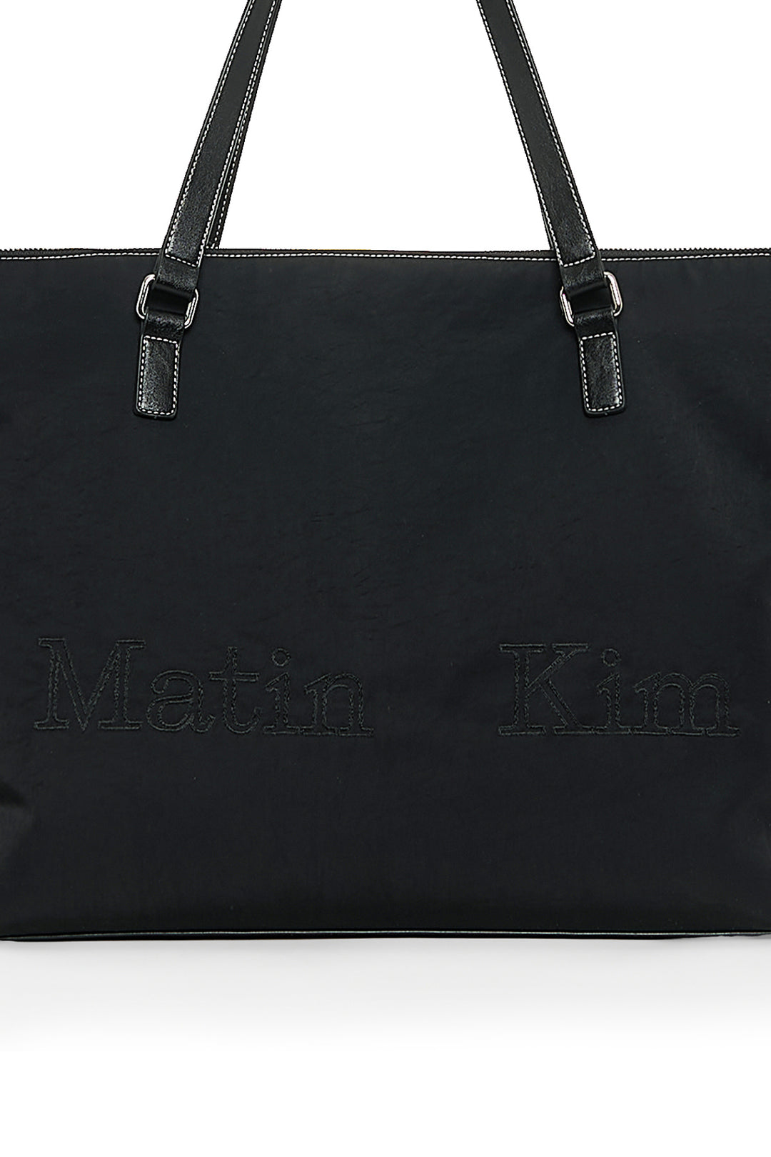 Matin Kim Logo Stitch Two Way Big Bag — Black