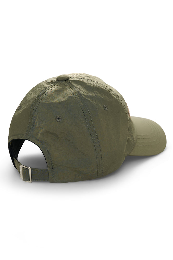 Matin Kim Overlay Logo Ball Cap — Khaki