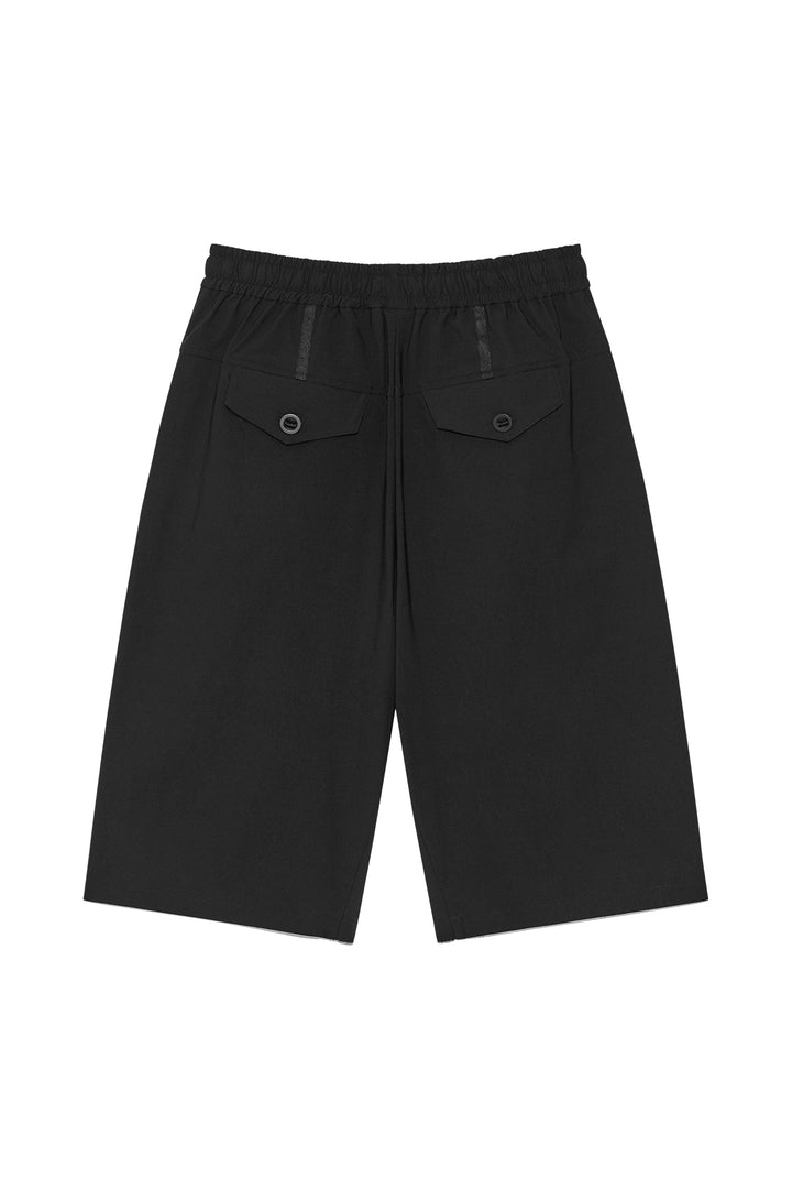 Matin Kim Side Taping Bermuda Shorts — Black