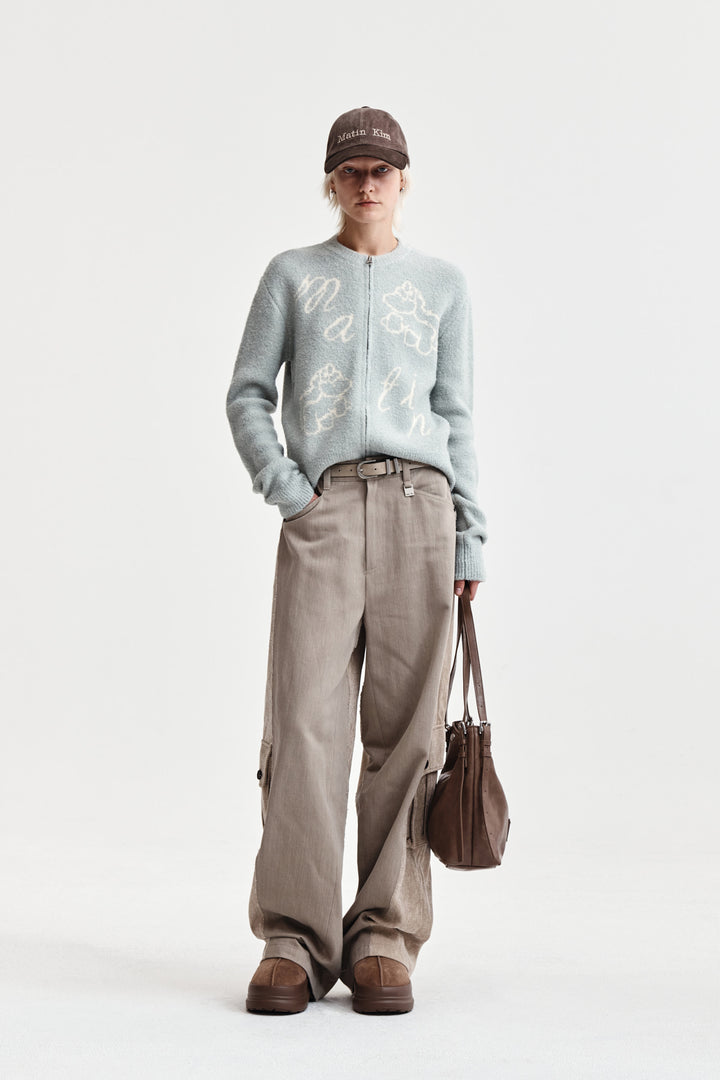 Matin Kim Poni Coni Knit Zip Up — Mint