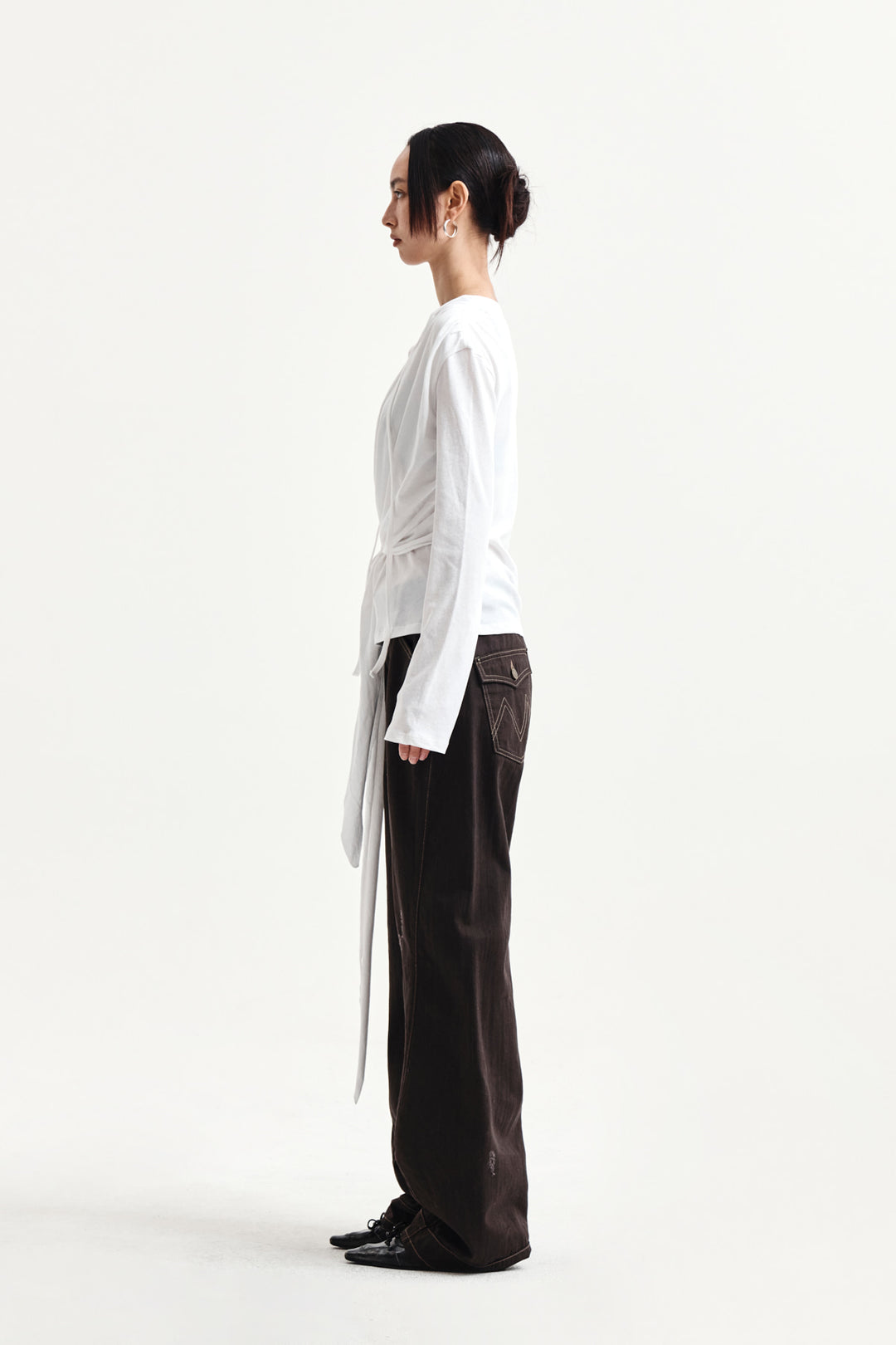 Matin Kim Tied Drapery Top — White