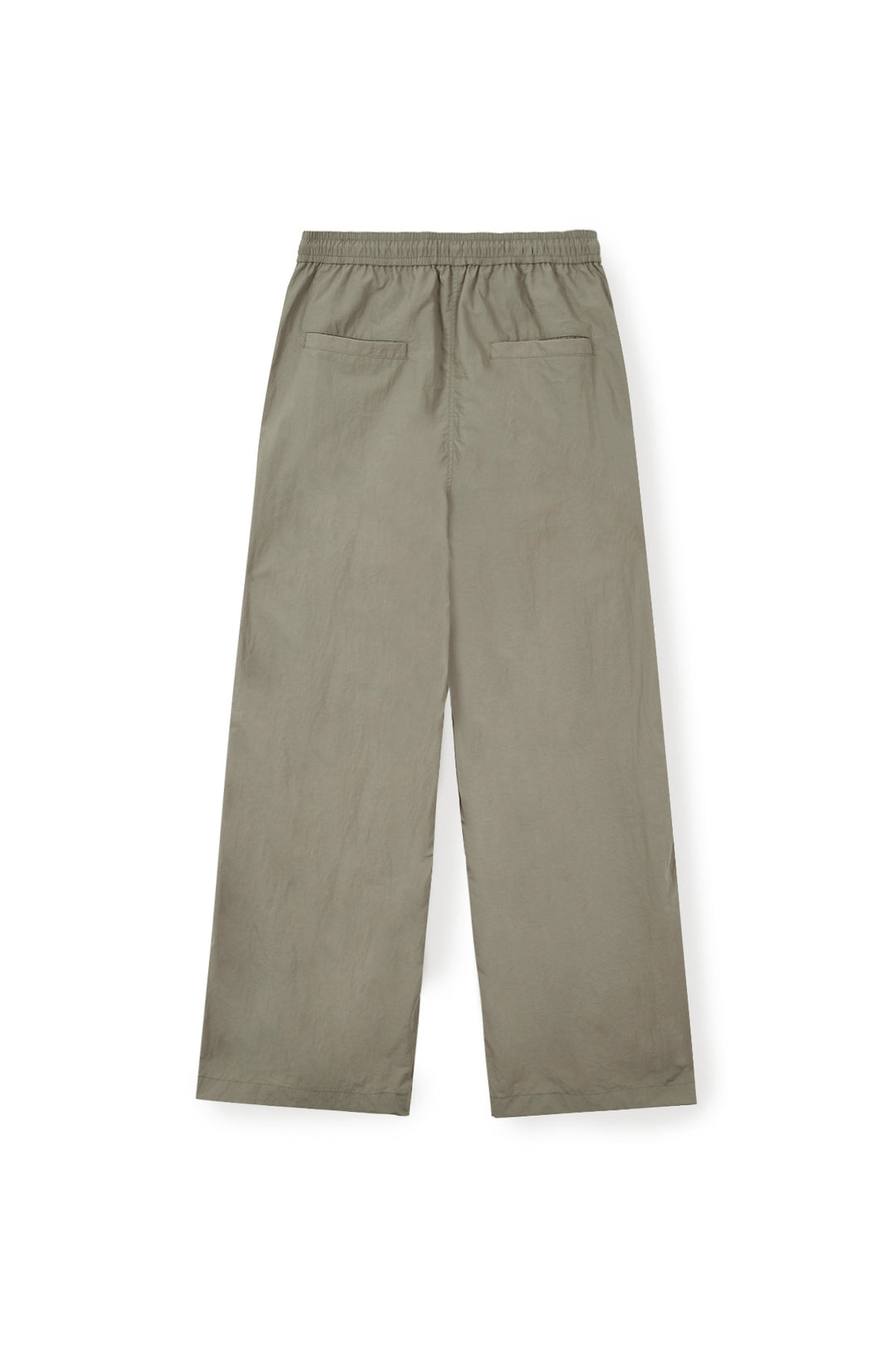 Matin Kim Side Logo Wide Track Pants — Khaki