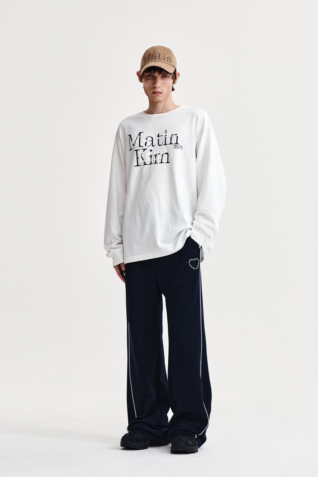 Matin Kim Patch Graphic Long Sleeve Top — White