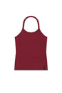 Matin Kim Label Detail Halter Tank — Wine