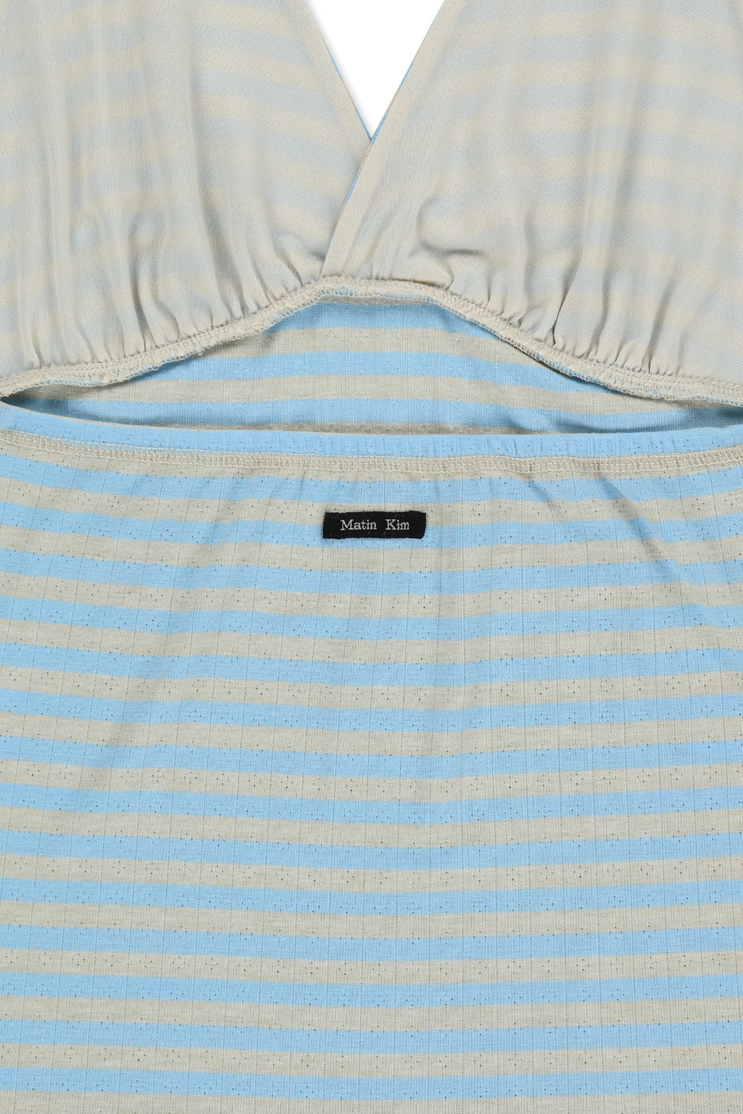 Matin Kim Striped Halter Neck Top — Light Blue
