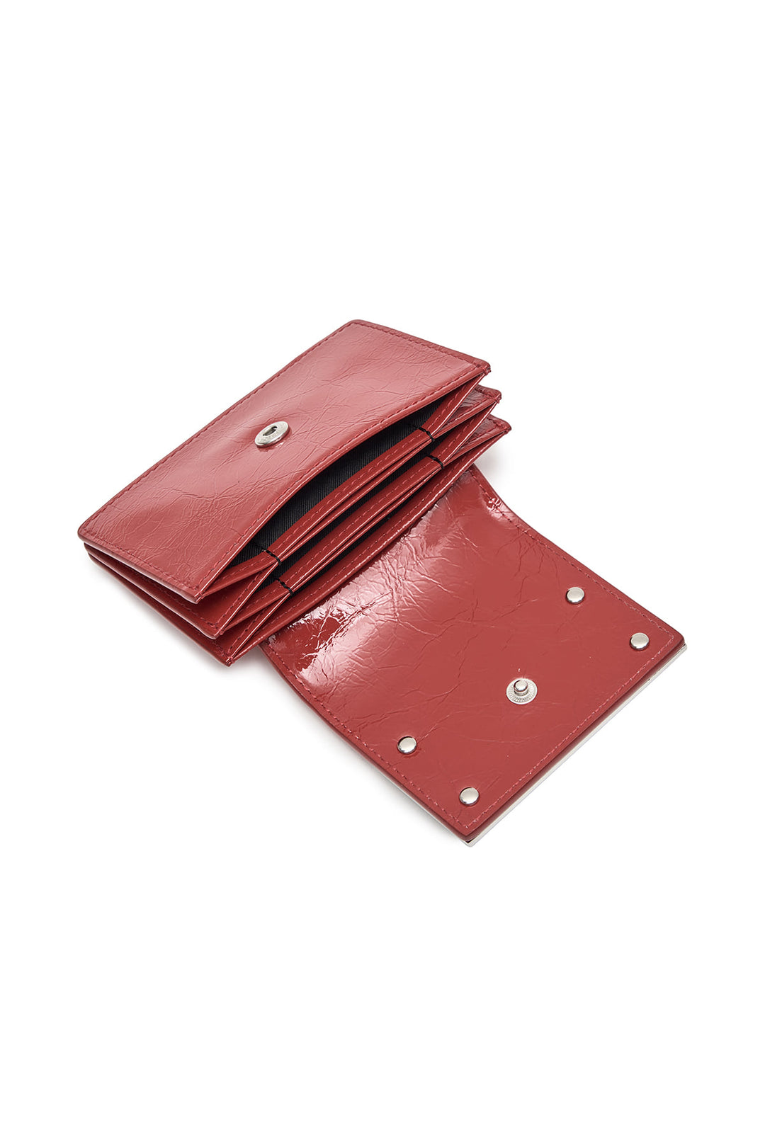 Matin Kim Glazed Accordion Wallet — Red