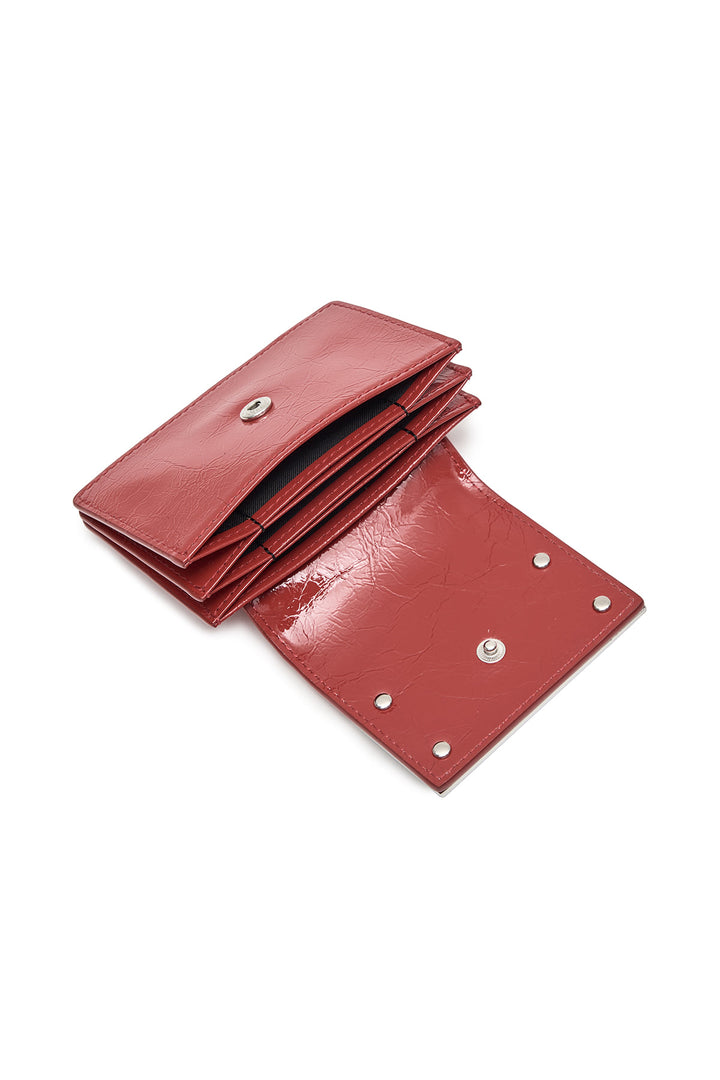 Matin Kim Glazed Accordion Wallet — Red