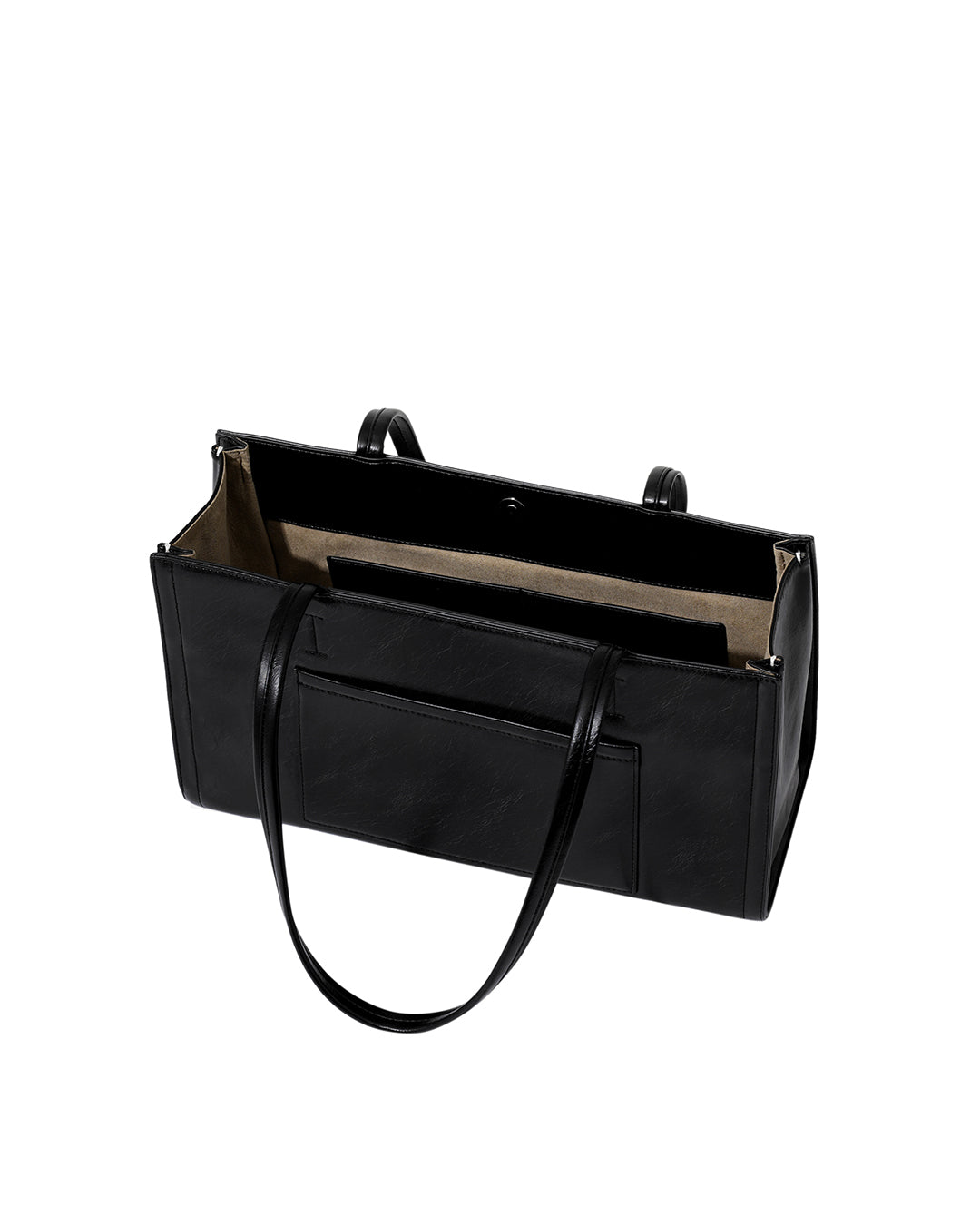 Stand Oil Oblong Bag — Structured Shoulder — Black