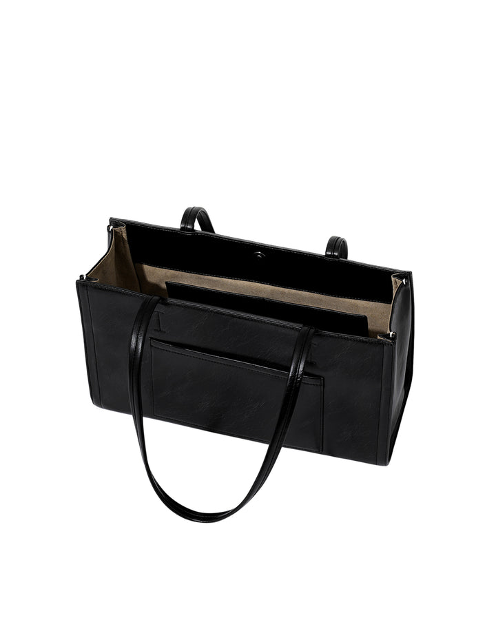 Stand Oil Oblong Bag — Structured Shoulder — Black