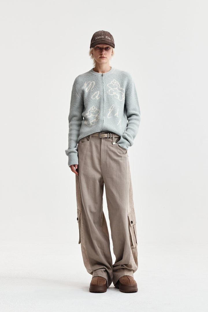 Matin Kim Poni Coni Knit Zip Up — Mint