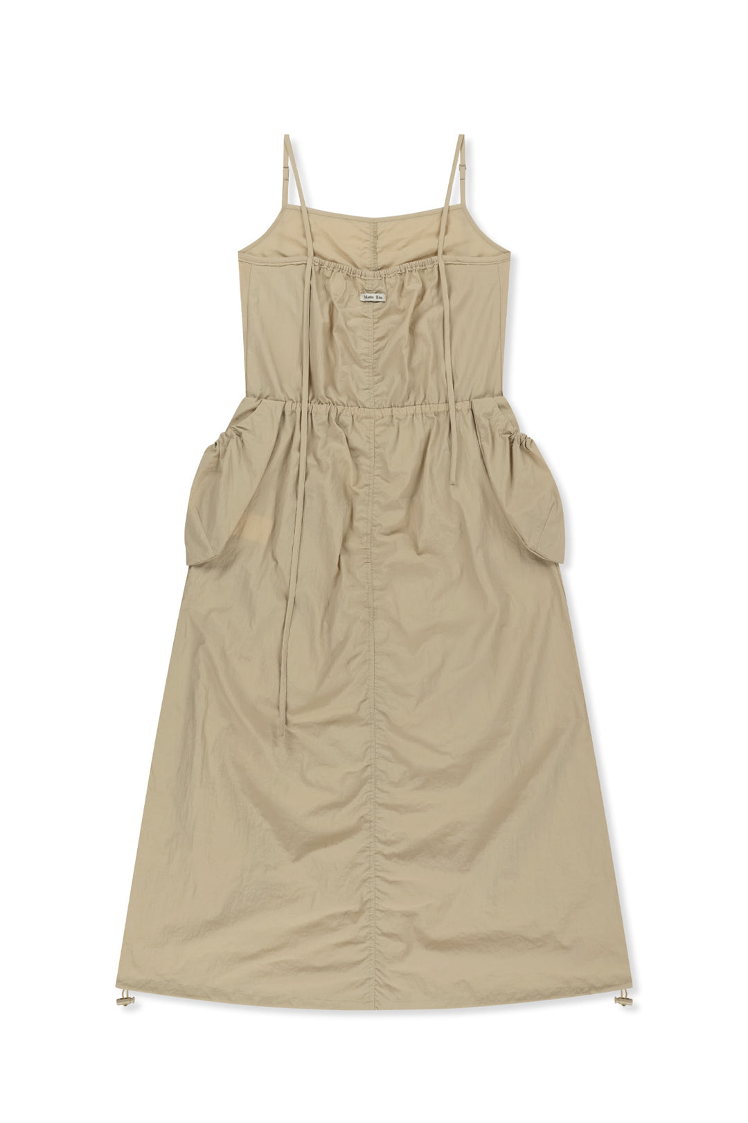 Matin Kim Strap Detail Sleeveless Utility Dress — Beige