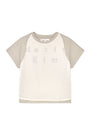 Matin Kim Pintuck Layered Slim Crop Top — Khaki