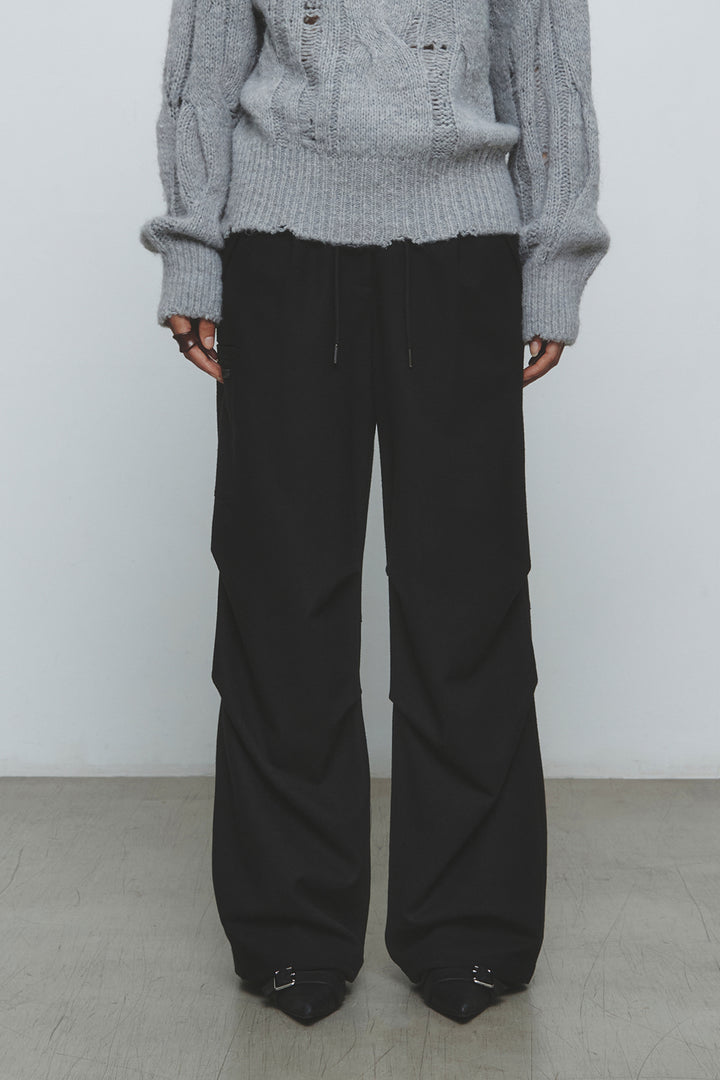 KIMMATIN Oversize Highneck Volume Pullover — Gray
