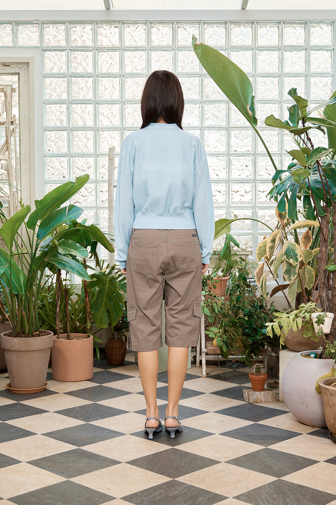 Matin Kim Semi Slimfit Bermuda Pants — Khaki