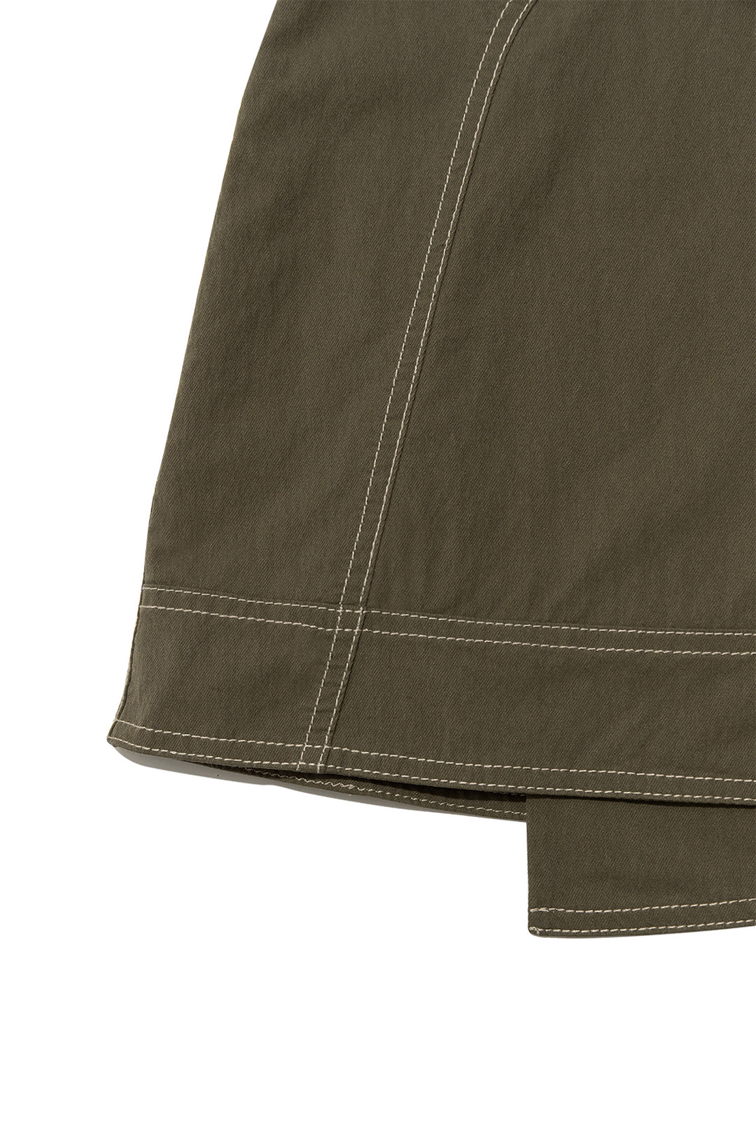 Matin Kim Stitch Point Belted Wrap Skirt — Khaki