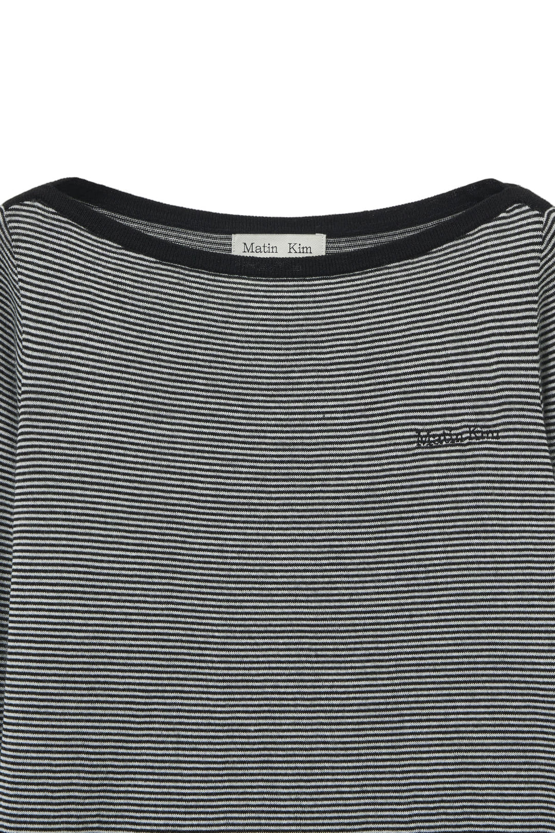 Matin Kim Essential Boat Neck Knit — Black