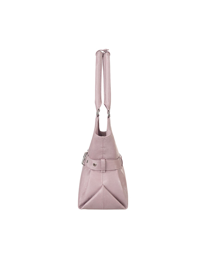 Stand Oil Lene Bag · Wrinkled Leather Crossbody — Pink