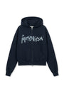 Matin Kim Graffiti Logo Zip Hoodie — Navy blue