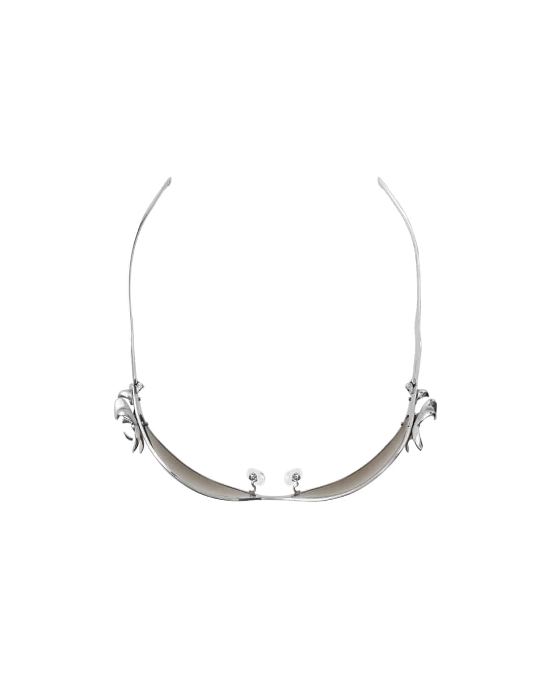 Stand Oil Flora Sunglasses — Round Goggle Frame — Silver