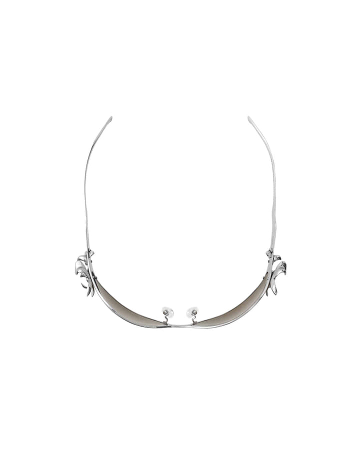 Stand Oil Flora Sunglasses — Round Goggle Frame — Silver