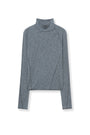 Matin Kim Button Slit Half Neck Top — Gray