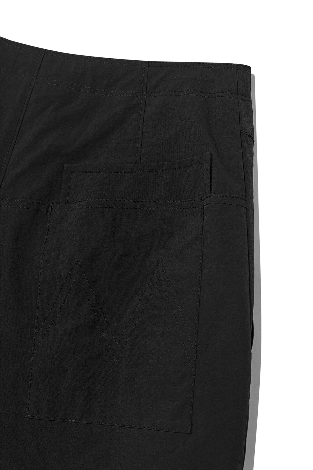 Matin Kim Nylon String Half Pants — Black