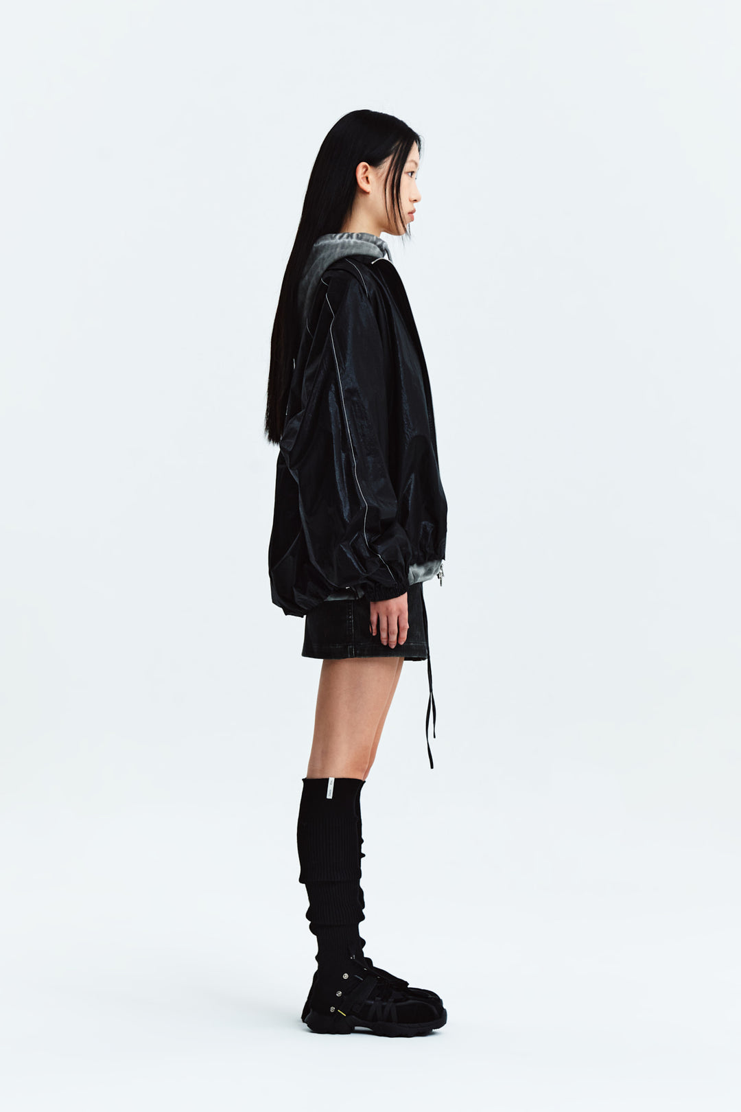 Matin Kim Logo Coating Jumper — Black