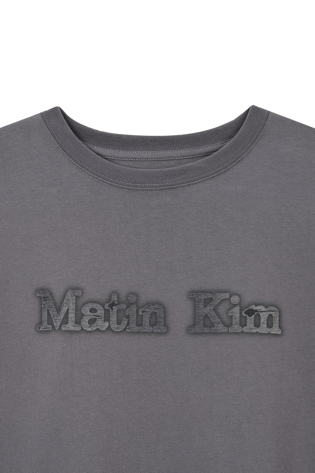 Matin Kim Vintage Logo Graphic Top — Charcoal