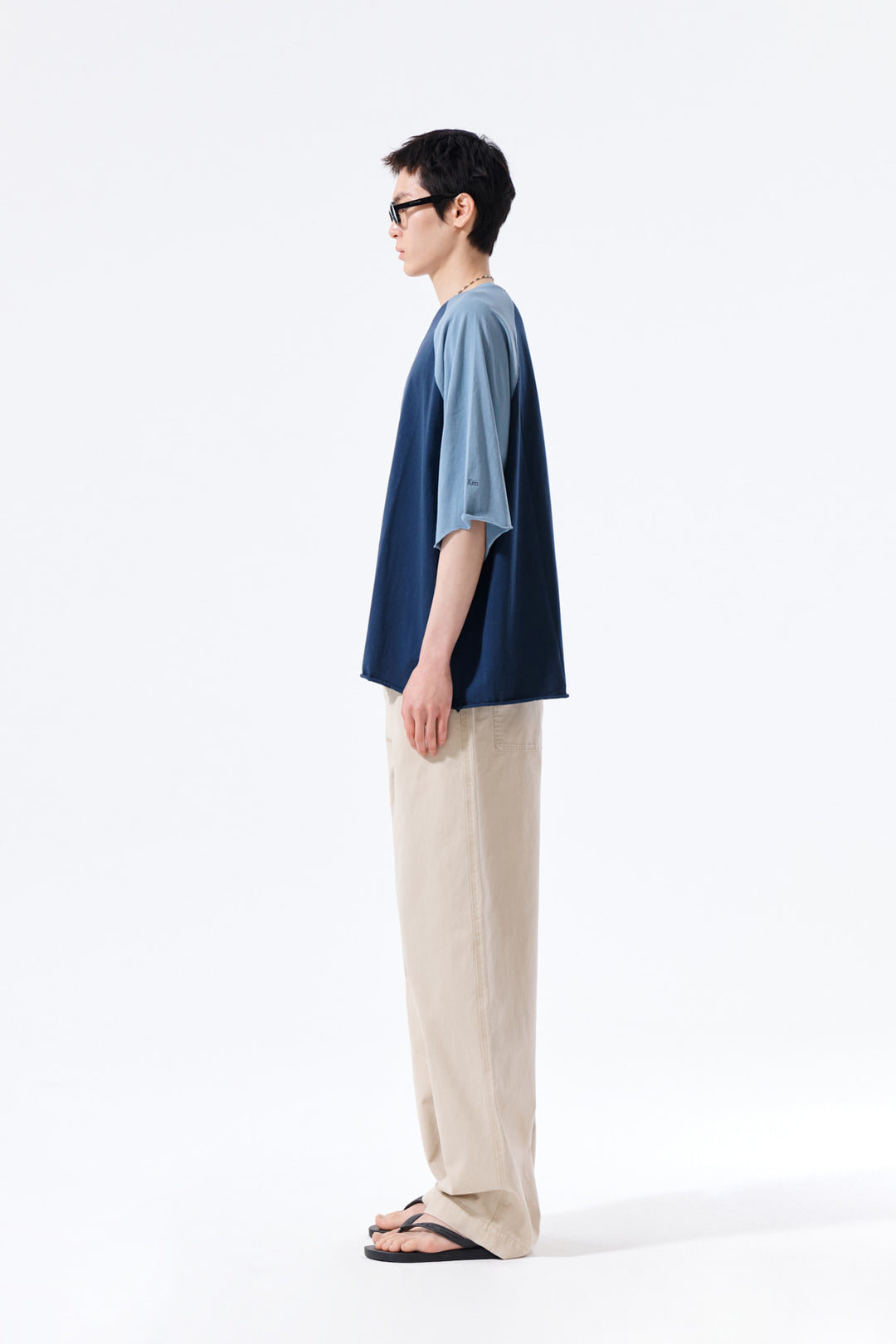Matin Kim Side Tab Washed Cotton Pants — Beige