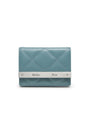 Matin Kim Puff Quilt Leather Wallet — Blue