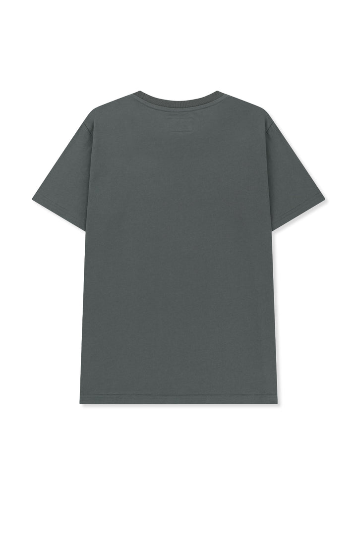 Matin Kim Applique Felt Logo Top — Charcoal