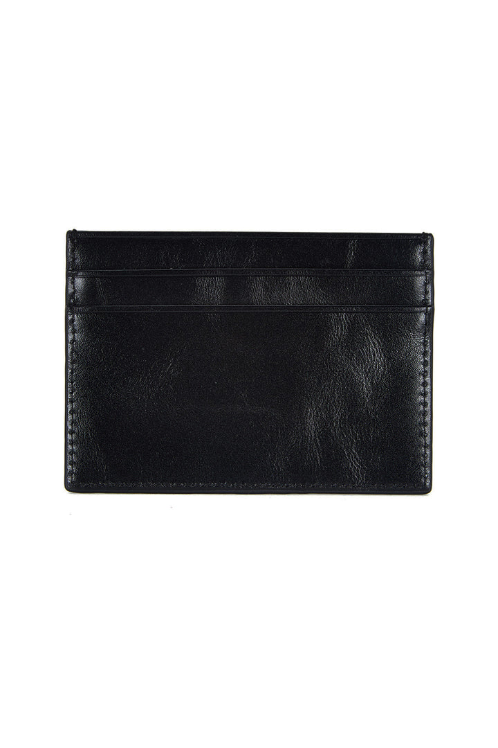Matin Kim Embossed Logo Card Wallet — Black