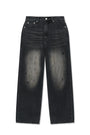 Matin Kim Vintage Dirty Washed Denim Pants — Black