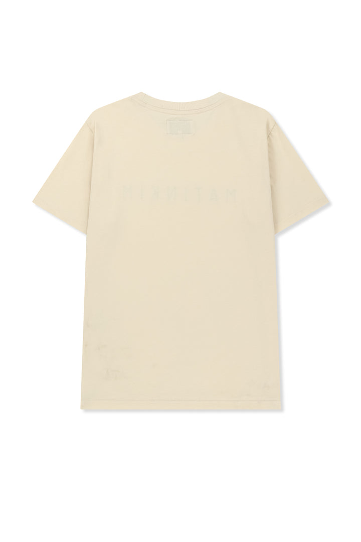 Matin Kim Applique Felt Logo Top — Cream
