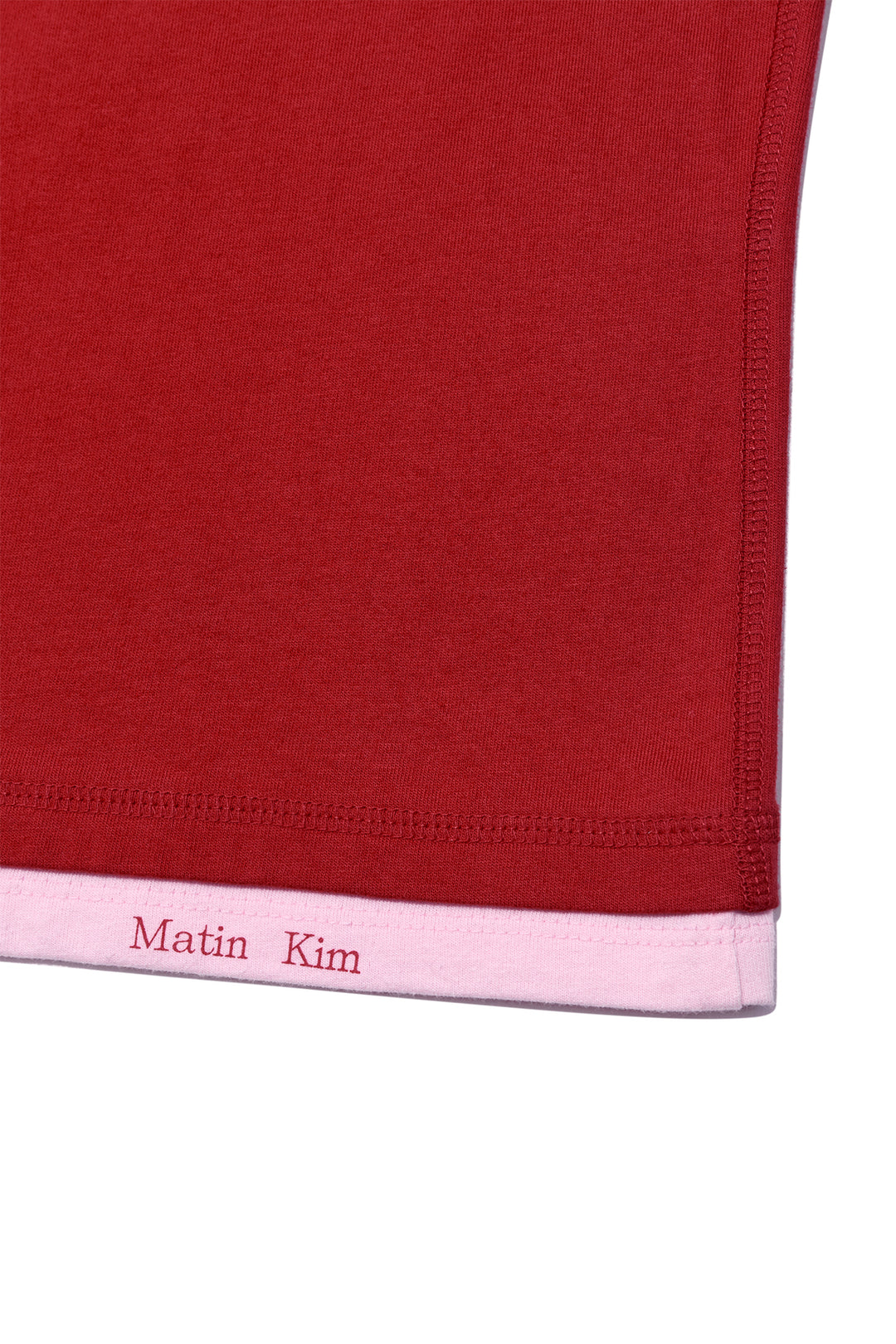 Matin Kim Color Point Layered Top — Red