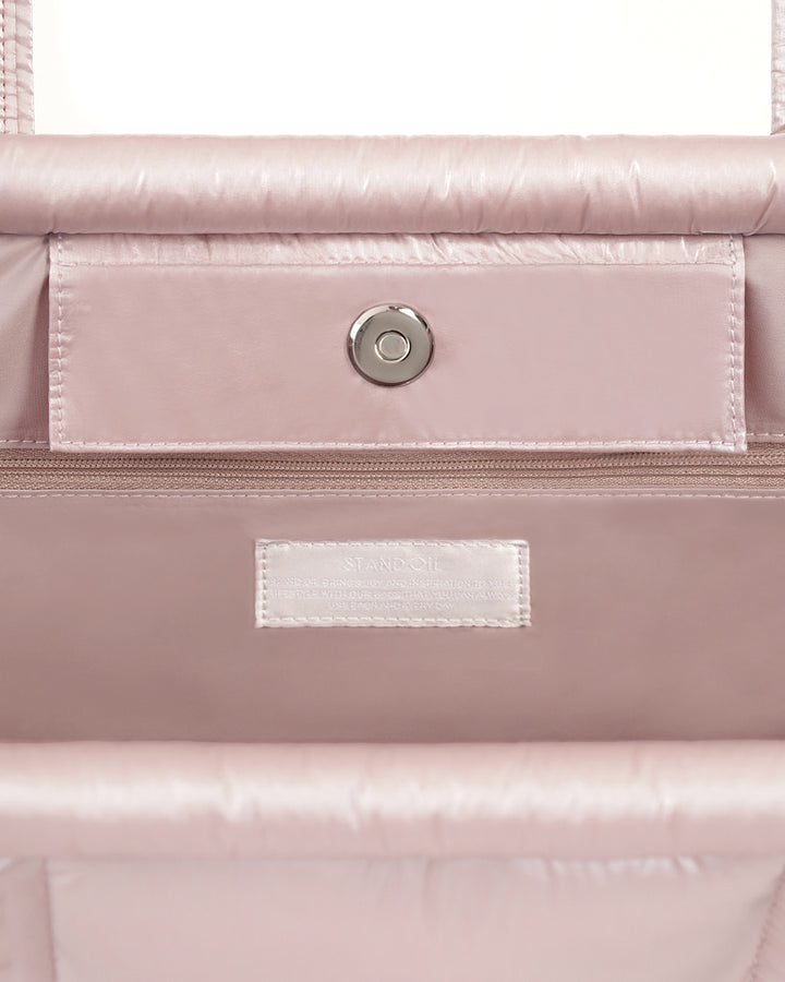 Stand Oil Bubble Bag — Padded Oblong Crossbody — Soft Pink