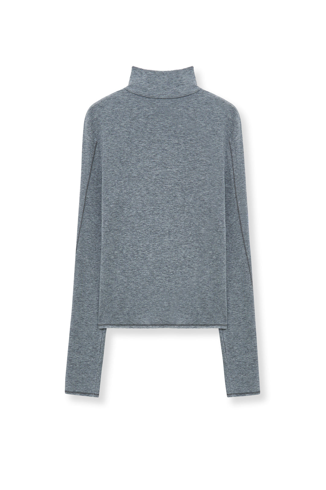 Matin Kim Button Slit Half Neck Top — Gray