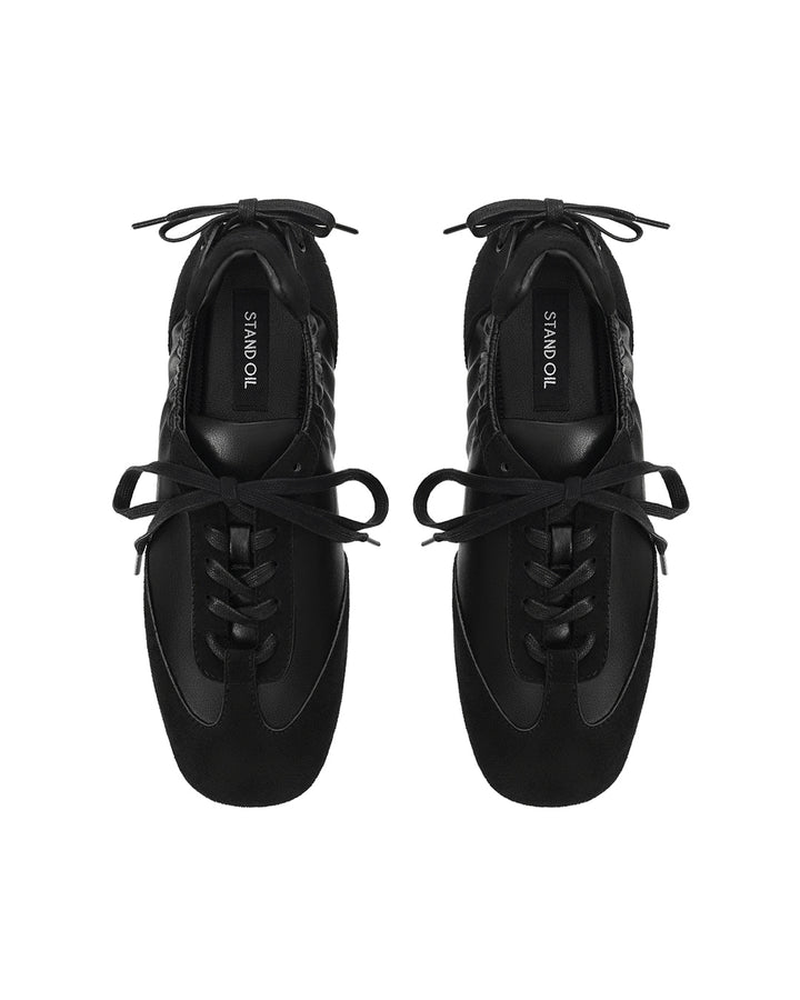 Stand Oil Double Tied Sneakers — Black